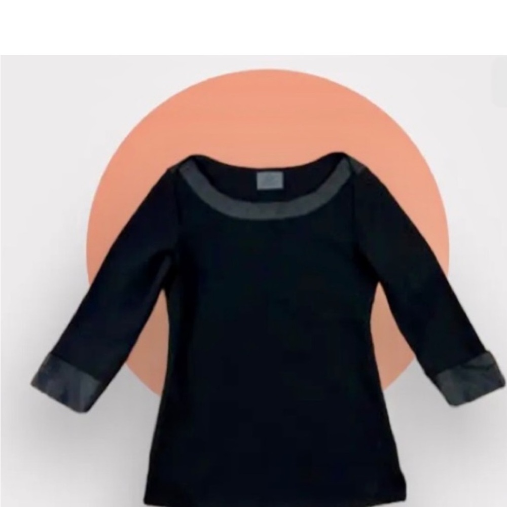 EXCELLENT LIKE NEW! Chanel 3/4 length sleeve Top Beauty Counter Top - Picture 5 of 14